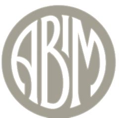 ABIM logo in circular design